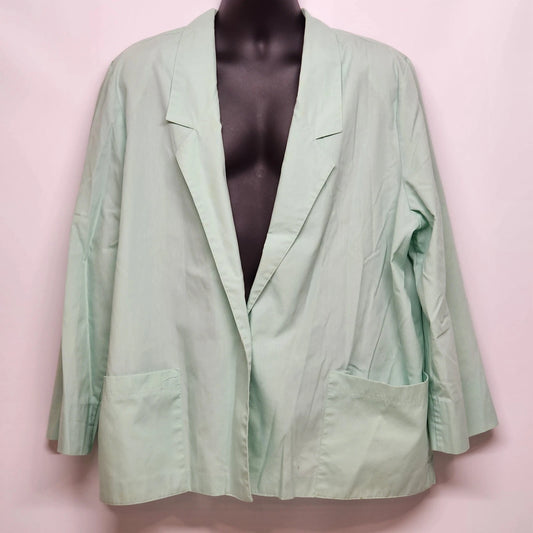 Cape Cod Women’s Jacket 24W 3XL Seafoam Mint Green Pockets Vintage Lightweight