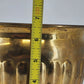 Brass Planter Pot Ribbed Bowl India 8.5"d Indoor Outdoor Plant Holder Decor Vtg