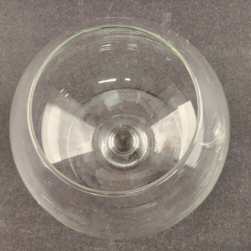 Clear Glass Candy Nut Dish Vintage With Lid With Round Top Unbranded 9.5" Tall