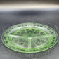 Anchor Hocking Cameo Ballerina Green Uranium Glass Grill Plate 10.5" Vintage