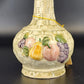 The Leonardo Collection Vase Fruit Basketweave Relief 9.25" Ceramic Fine Arts