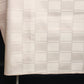 Rose Pink Tablecloth w Square Striped Windowpane Design Overlock Hem 51" Square
