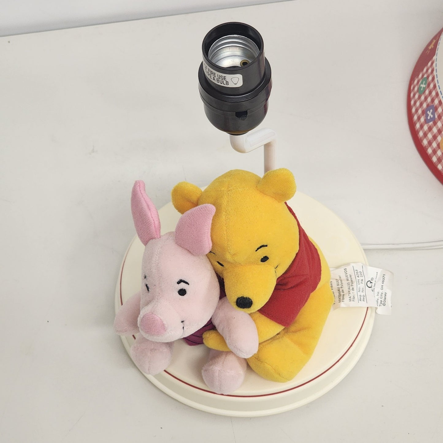 Disney Nursery Kids Lamp Winnie the Pooh & Piglet Plush Shade White by Dolly Inc