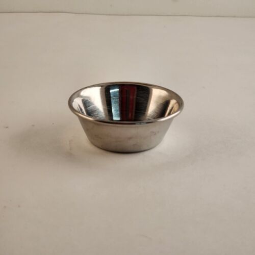 Set of 3 Stainless Steel Sauce Condiment Cups 2 Different Sizes Commercial Grade