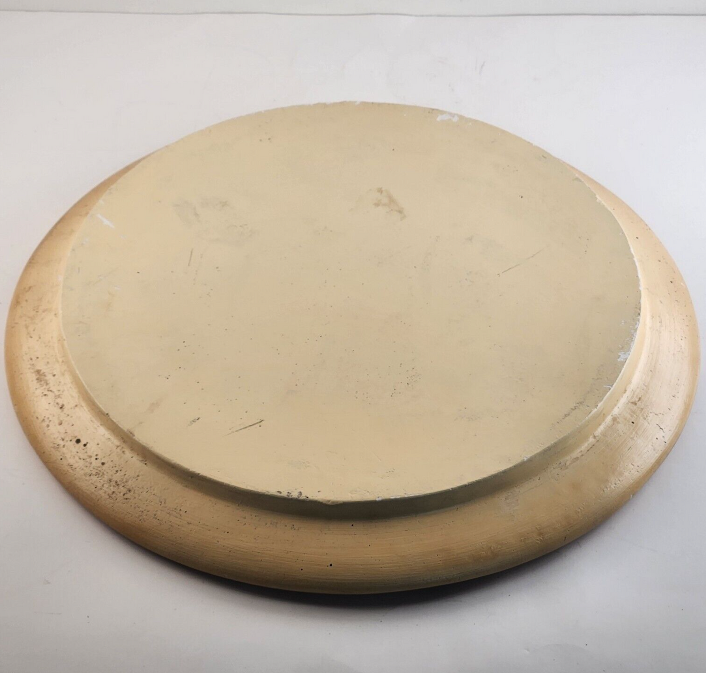 Large 15" Chalkware Hanging Plaque Bossons Cottage Handpainted Vintage