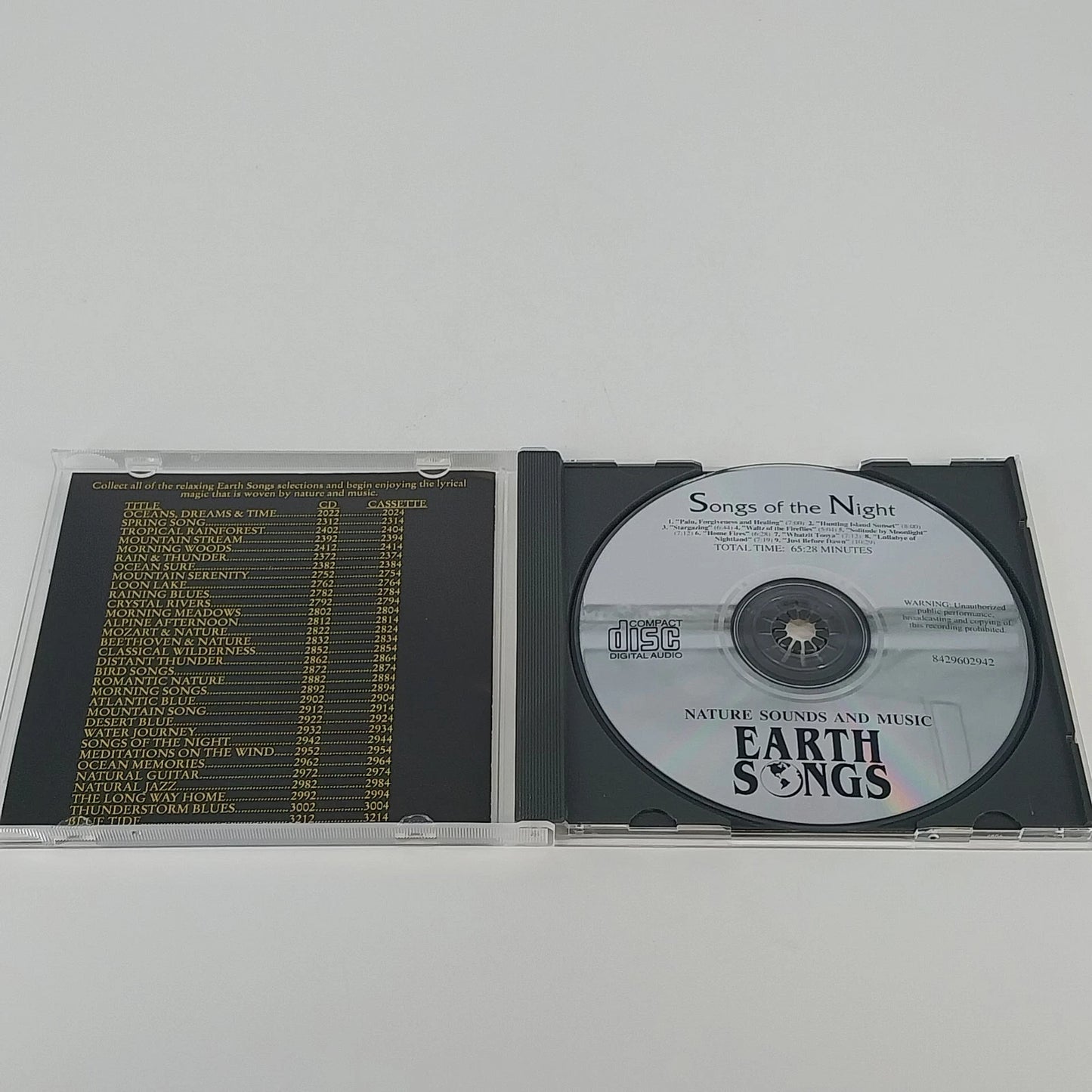 Songs of the Night Earth Songs CD 1995 Nature Sounds Ambient Relaxation Music