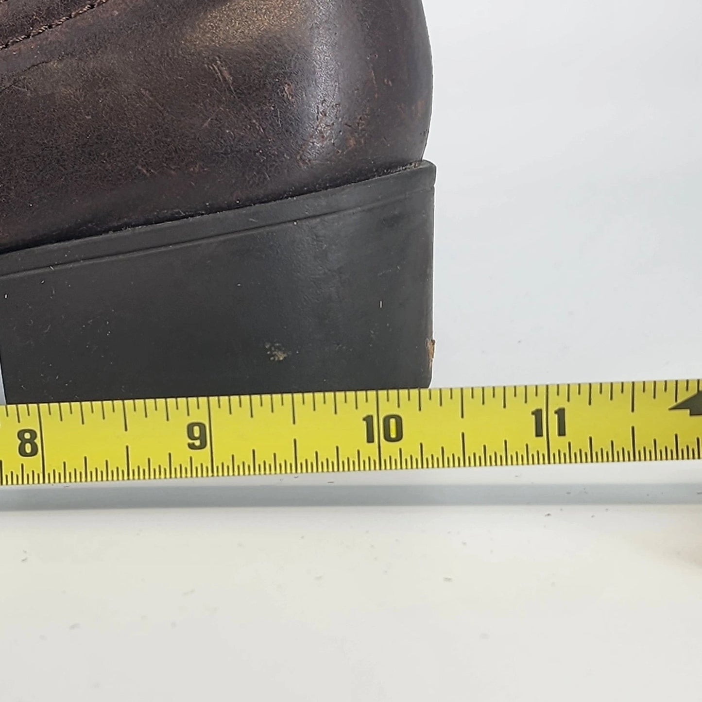 Sonoma Western Ankle Boots Life Style Women's 8.5 Brown Block Heel Fur Trim
