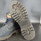 Levi's Solvano Mid Blue Denim Lace Up Ankle Boots Men's 9.5 Brown Padded Collar