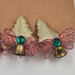 2 Pair Christmas Clip-On Earrings Gold Tone Christmas Tree & Reindeer 1.5" Long