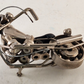 Homemade Chopper Motorcycle Scrap Art Uses Nuts Bolts Bearings Spark Plugs More