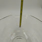 Tri-Top Chip Dip Serving Bowl Set Clear Glass Metal Bracket Indiana Glass Modern