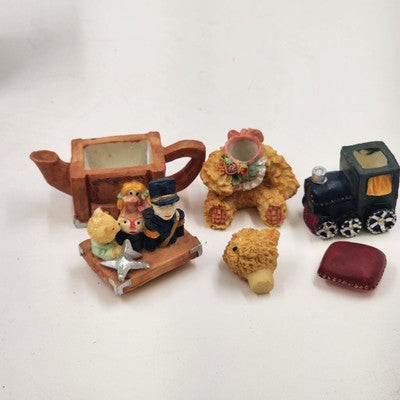 Cherished Moments AT-931 Bears Tea Time Mini Resin Tea Set 1995 Figurines