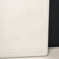 Enamel Tabletop Counter Vintage Rustic White Black Edges Wood Frame 38" As-Is
