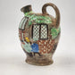 Radford Art Pottery Flagon Jug Hand Painted Wine Village Pub Scene England Vtg