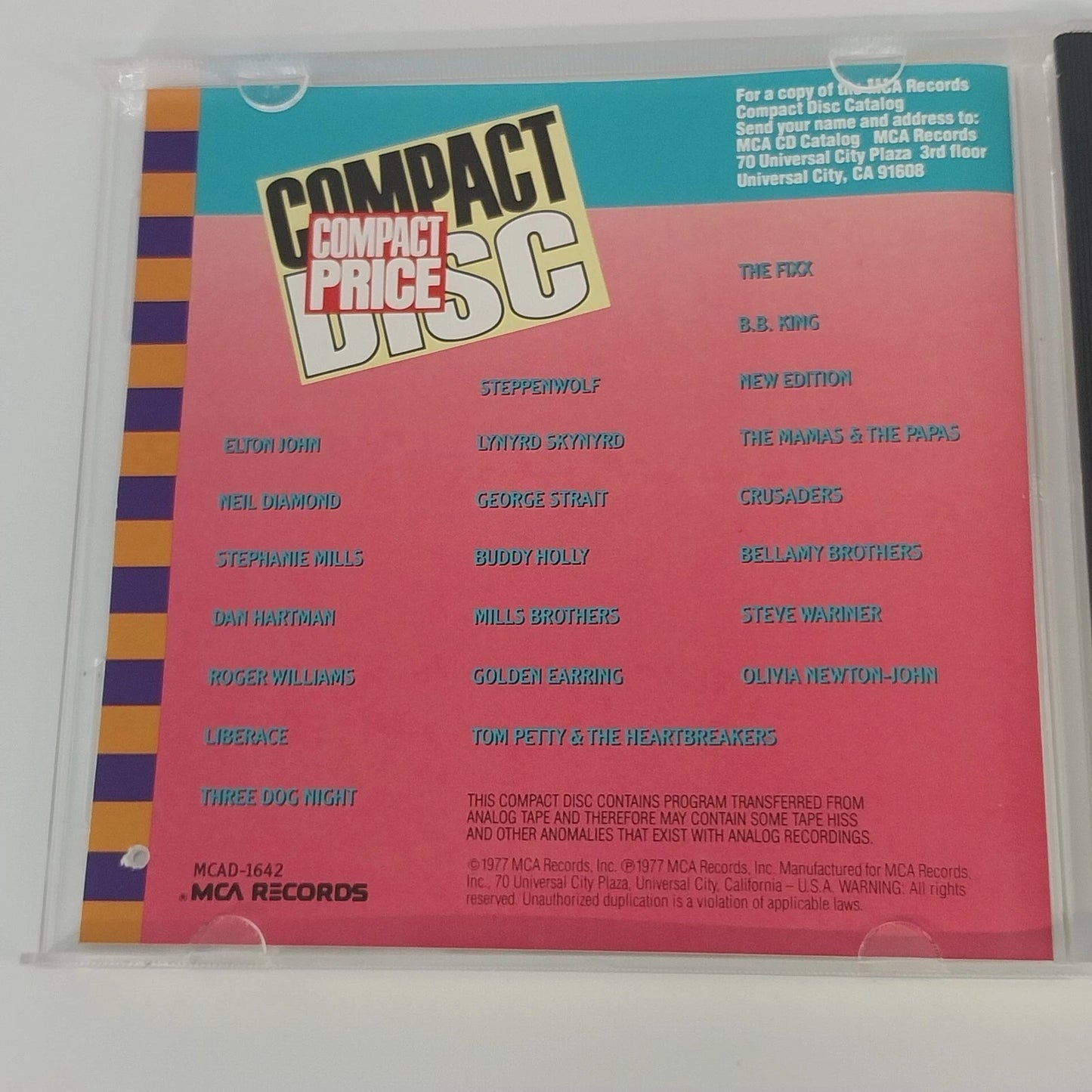 Olivia Newton-John Totally Hot CD Album 1988 MCAD-1642 MCA Pop Rock Album