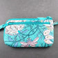 Wristlet Block Wallet Zip Vera Bradley Peacock Garden Blue Wrist Strap 7.5 RFID