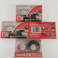 3 Sealed Maxell UR90 Tape Audio Cassette 90 Minute 135m Normal Bias + 1 Open