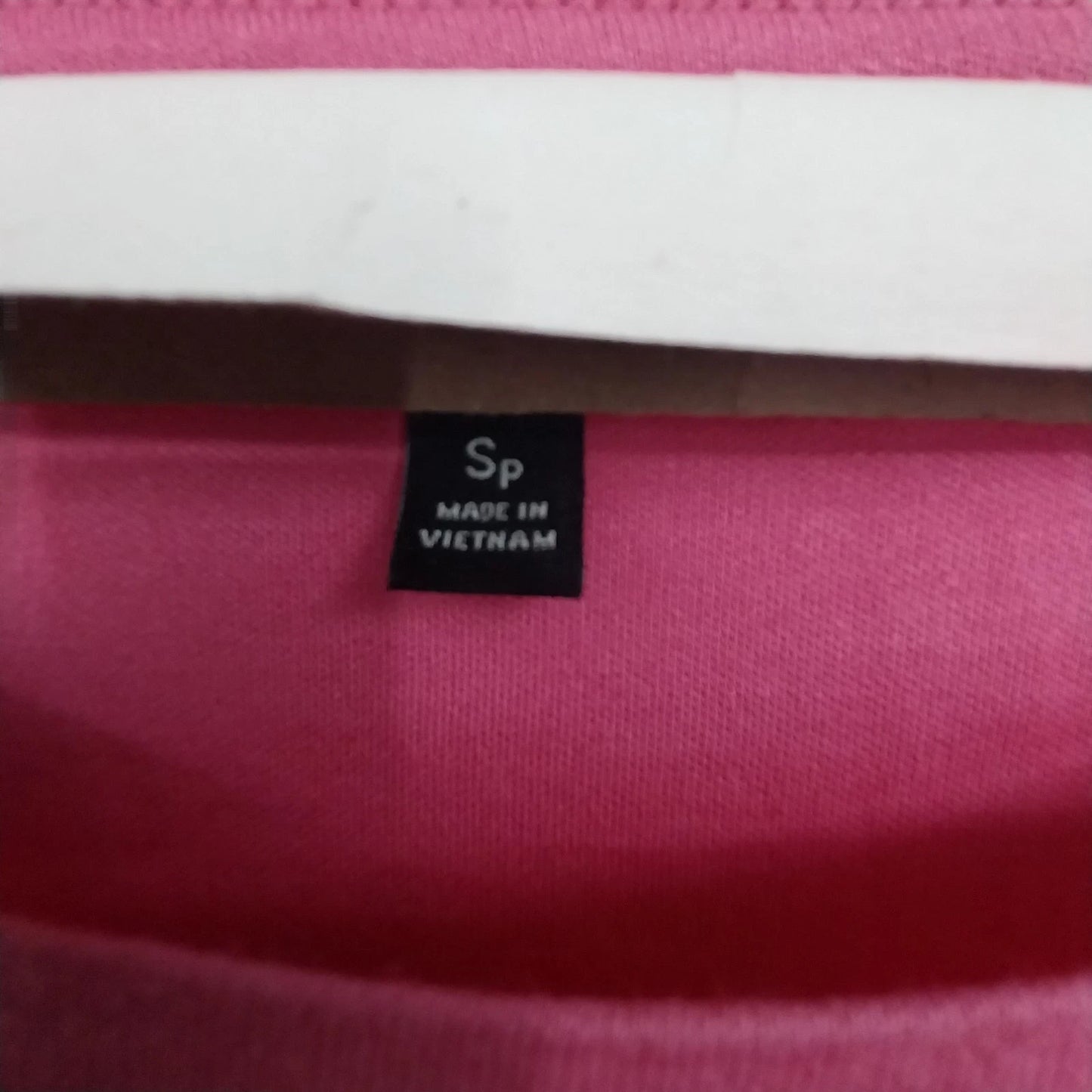 Talbots Pink Tunic Top Women SP 3/4 Sleeve Supima Cotton Modal 21" Crew Neckline