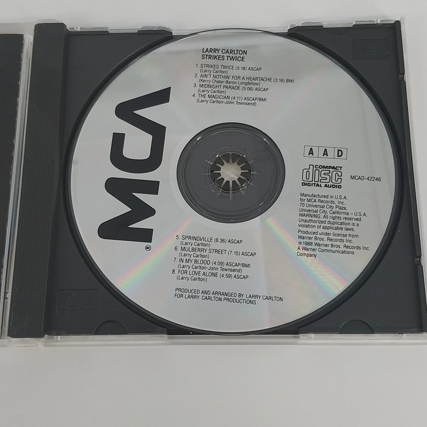 Larry Carlton Strikes Twice CD Jazz Fusion Instrumental MCA Vintage 1988