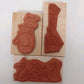 Lot of 4 Snowmen & Animal Rubber Stamps - Hero Arts Great Impressions Stampin!