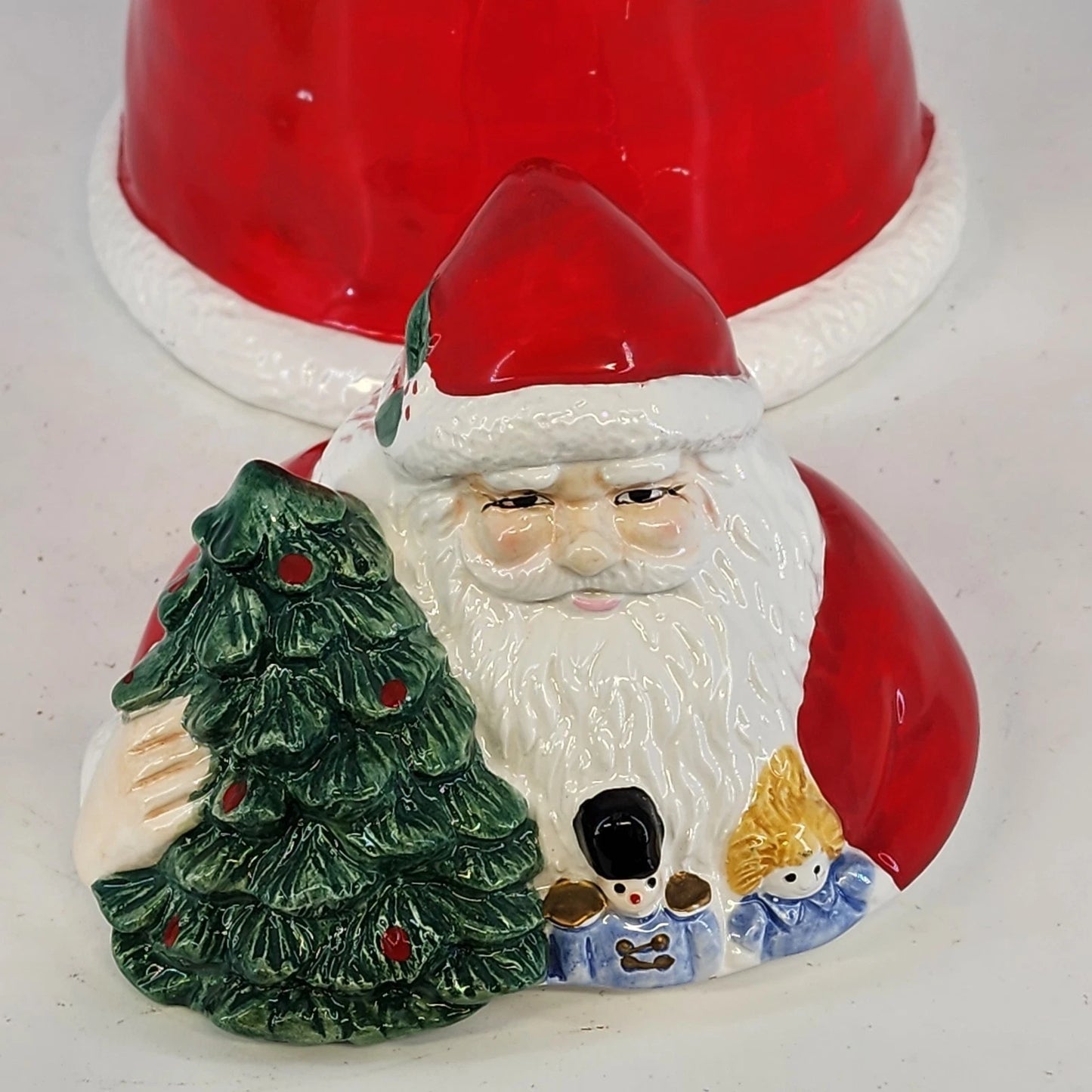 Cook’s Bazaar Santa Cookie Jar Ceramic Christmas Holiday Taiwan Storage Vintage