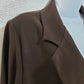 Briggs Women's 12P Soft Brown Button Up Blazer Jacket w Shoulder Pads Polyester