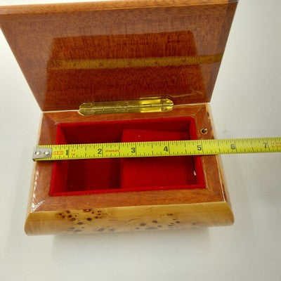 Reuge Inlaid Wood Music Box Italy 4x5.5" 18-Note MEMORY Tune Cats