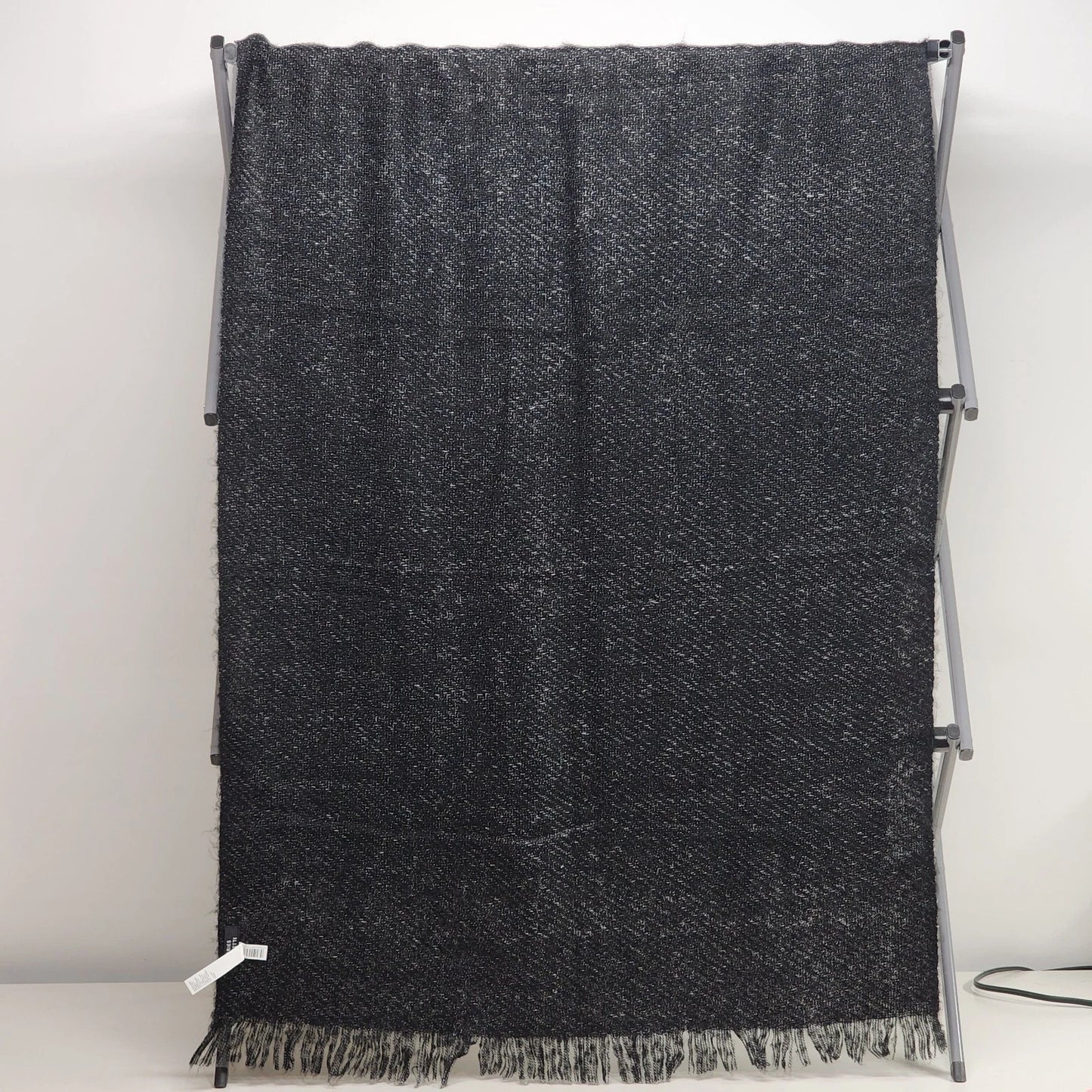 Galeries Lafayette Paris Large Scarf Shawl Black White Oversized Wrap France Vtg