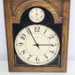 Howard Miller Oak Wood Wall Clock 612-246 Classic Quartz 18" Works w Battery VTG