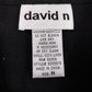 David N Women's Black 100% Linen Sleeveless Wrap Blouse Collared V-Neck Top M