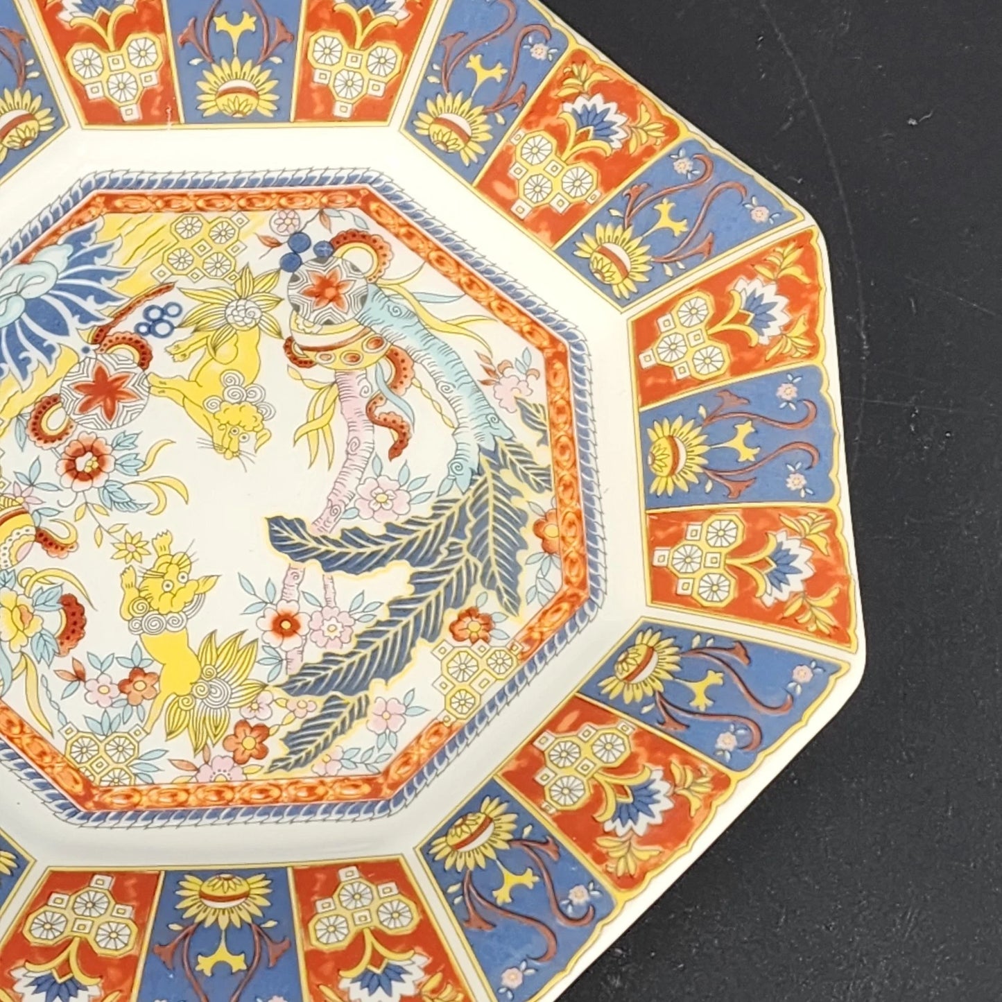 Lenwile Ardalt Chinoiserie Medallion Bread Plate 7452 Octagonal Japan 7.25" Vtg