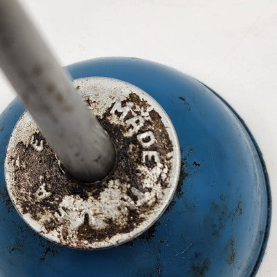 Eagle Oil Can Blue Silver Metal USA Thumb Pump 7.75" Oiler Dripper Decor