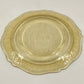 Federal Patrician Amber Yellow Spoke Depression Glass Dinner Plate Glassware 9"