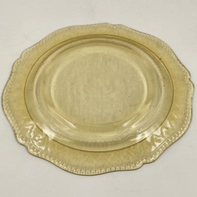 Federal Patrician Amber Yellow Spoke Depression Glass Dinner Plate Glassware 9"