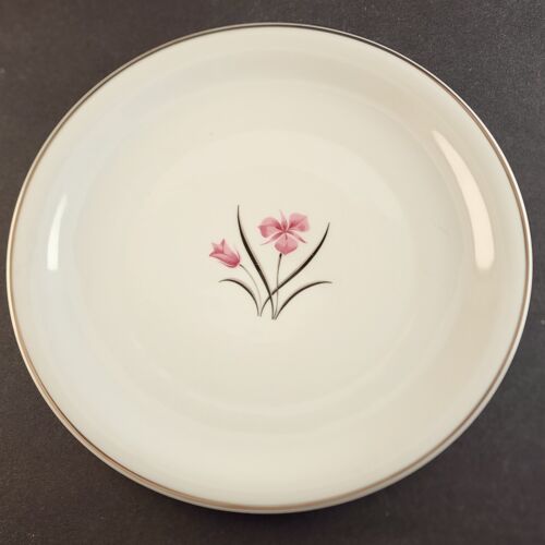 Dinner Plate Caprice China Pattern by Easterling 10.25" Floral with Silver Trim