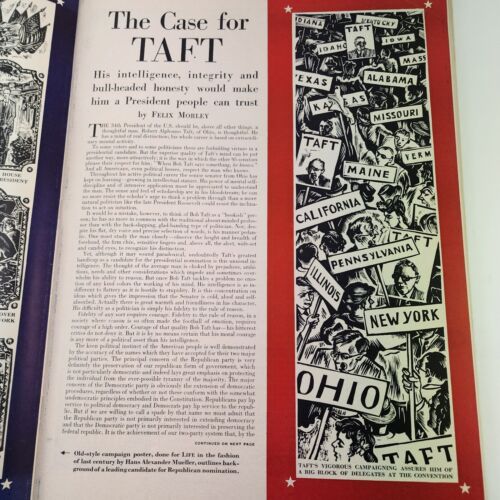 Life Magazine February 9 1948 Robert A Taft as Republican Presidential Candidate