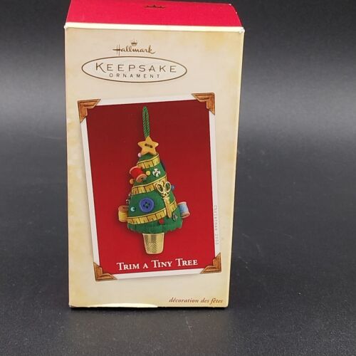 Hallmark Keepsake Christmas Ornament 2005 Trim a Tiny Tree with Fabric and Metal