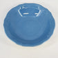 Linda Ironstone 4008 Cereal Bowl 3 Pcs Blue Top White Bottom 6.5" Utensil Marks