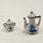 Miniature Tea Set 23774 Blue Windmill 4.5" China w/ Box Collectible Decor