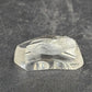 Etched Swan Paperweight Lead Crystal Glass Mats Jonasson Sweden Signed