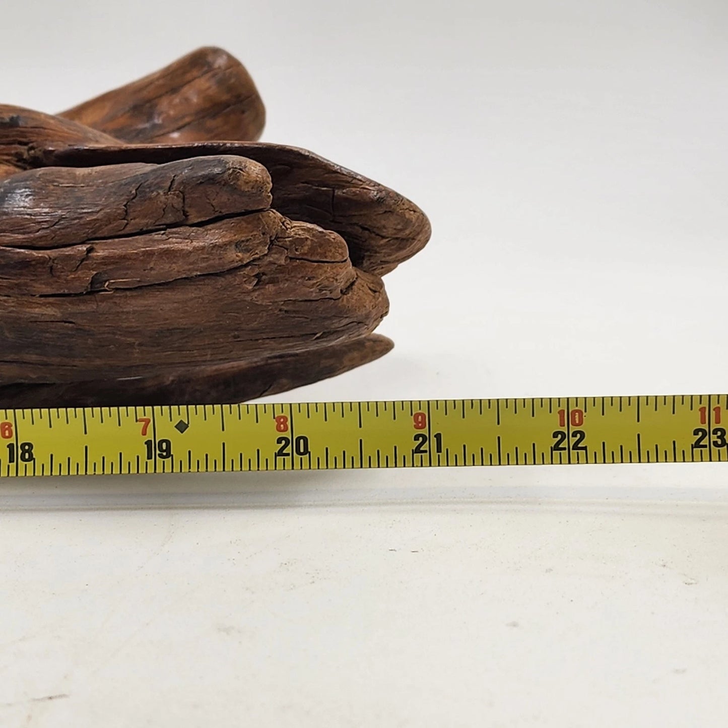 Decorative Driftwood Art Sculpture 21"x3" Natural Twisted Brown Wood Home Decor