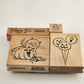 Lot of 4 Halloween Themed Wooden Mounted Rubber Stamps Vintage Lightly Used