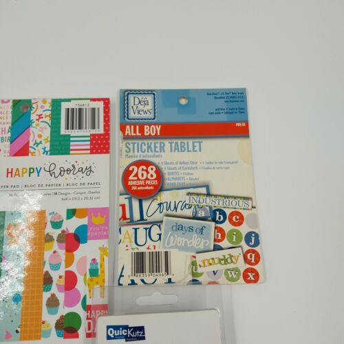 Scrapbook Supplies Lot Pebbles Paper Pad Sticker Tablet QuicKutz Foam