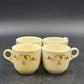 4 Autumn Leaf St Denis Cups Tea/Coffee Hall's Superior for Jewel Tea MCM Vintage