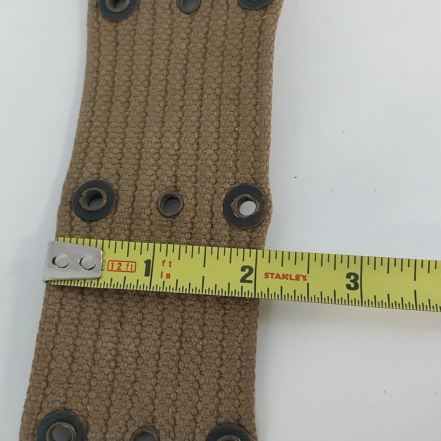 WWII US Army M1936 Pistol Belt Khaki Web Equipment Belt Military Field Gear