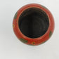 Pier 1 Hand Painted Wood Lidded Decorative Jar Red Floral India 4”