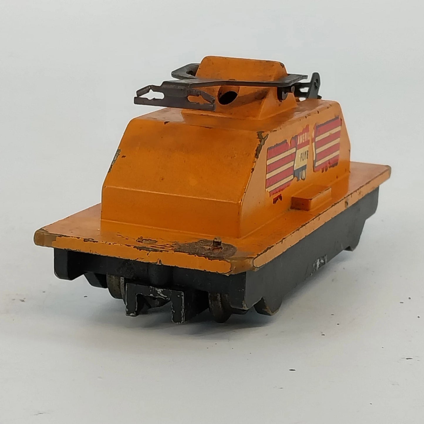 American Flyer Handcar/Railroad Accessory 740 S Gauge Orange A C Gilbert As Is