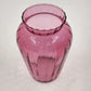 Vintage Pilgrim Cranberry Ribbed Art Glass Vase | 6” Tall | Hand-Blown Scalloped Rim Vase | Made in USA | Mid-Century Decor Accent