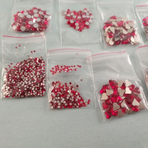 Crystal Memories Luxury Rhinestones Kit Red with Silver Flatback Nail Art Crafts