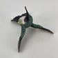 Ruby-Throated Hummingbird Figurine Hand-Painted Male Hovering 3.5" No Stand